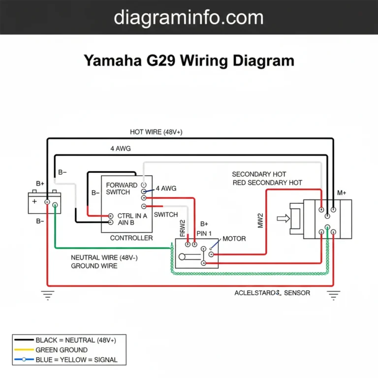 yamaha g29 wiring diagram diagram with labeled components and explanations