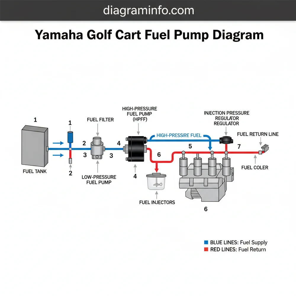 yamaha golf cart fuel pump diagram diagram with labeled components and explanations