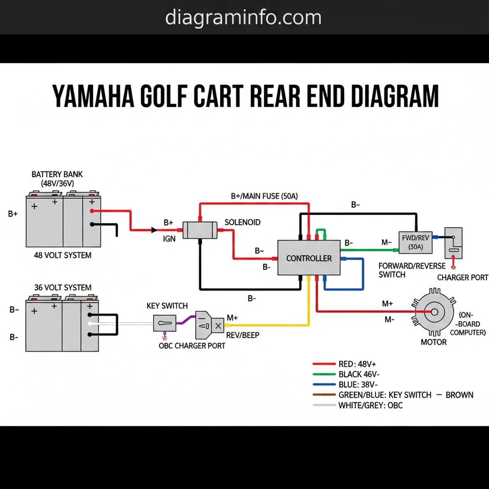 Yamaha Golf Cart 48V Rear End Diagram: Component Breakdown 2026