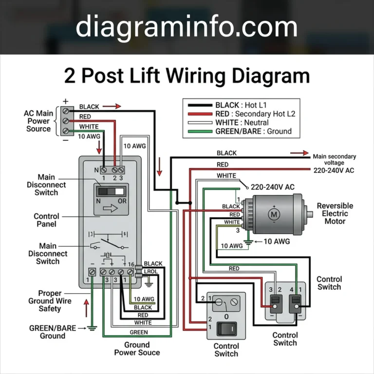 2 post lift wiring diagram diagram with labeled components and explanations