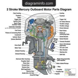 2 stroke mercury outboard motor parts diagram diagram with labeled components and explanations