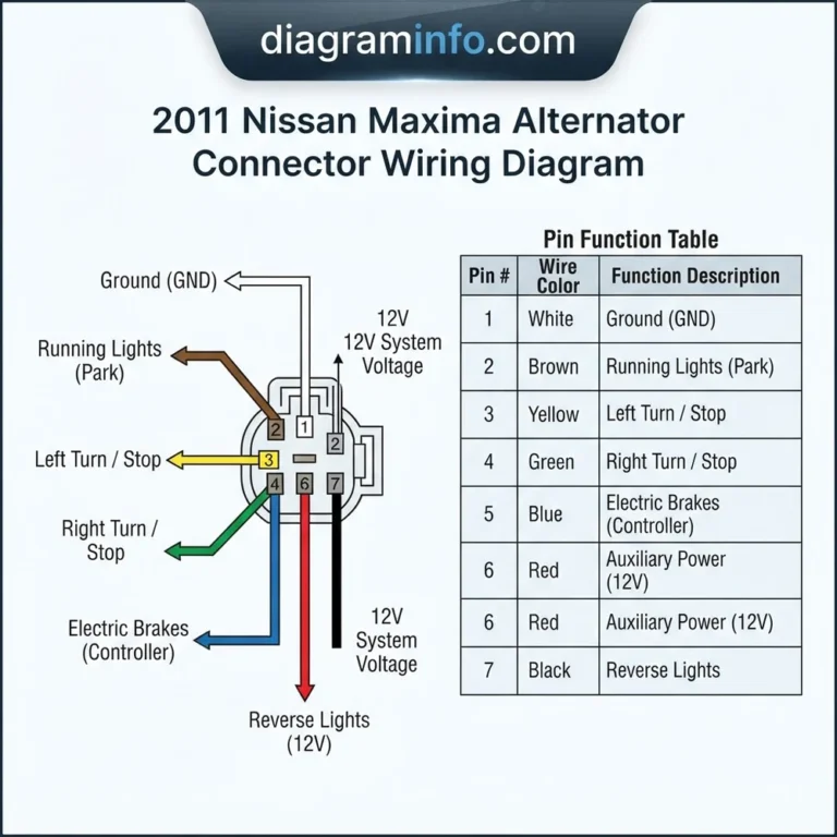 2011 nissan maxima alternator connector wiring diagram diagram with labeled components and explanations
