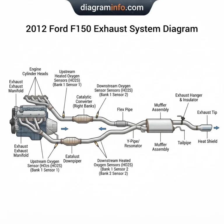 2012 ford f150 exhaust system diagram diagram with labeled components and explanations