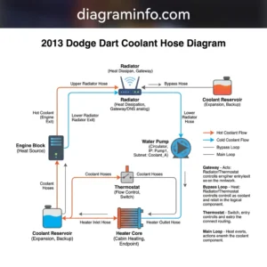 2013 dodge dart coolant hose diagram diagram with labeled components and explanations