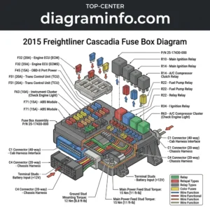 2015 freightliner cascadia fuse box diagram diagram with labeled components and explanations