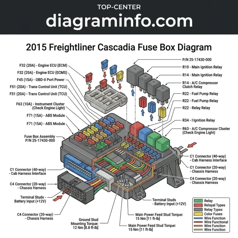 2015 freightliner cascadia fuse box diagram diagram with labeled components and explanations
