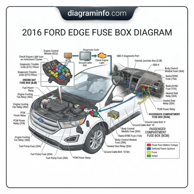 2016 ford edge fuse box diagram diagram with labeled components and explanations