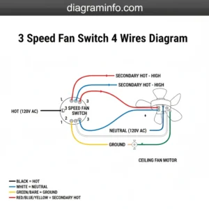 3 speed fan switch 4 wires diagram diagram with labeled components and explanations