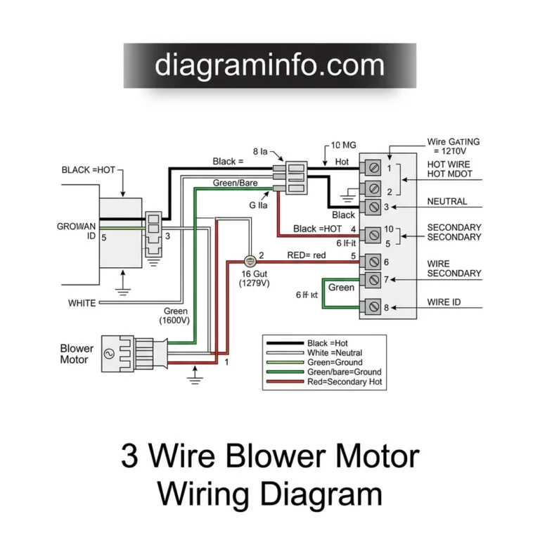 3 wire blower motor wiring diagram diagram with labeled components and explanations