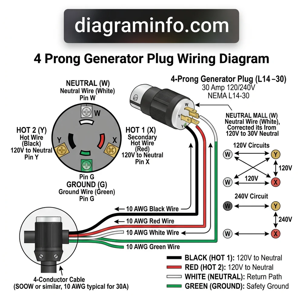 4 prong generator plug wiring diagram diagram with labeled components and explanations