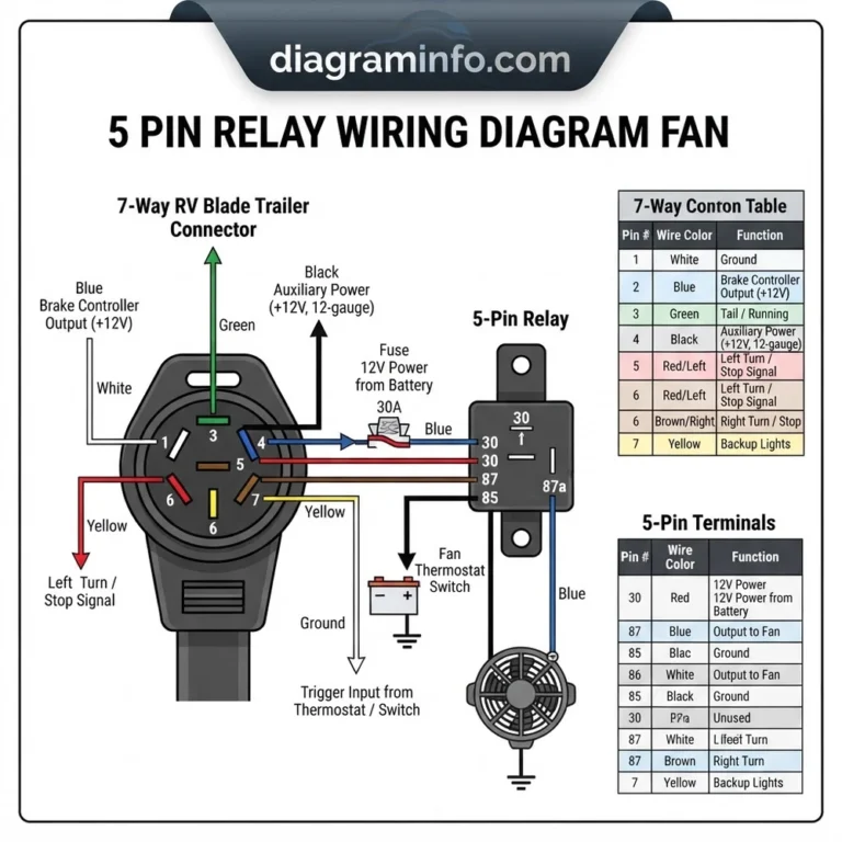 5 pin relay wiring diagram fan diagram with labeled components and explanations