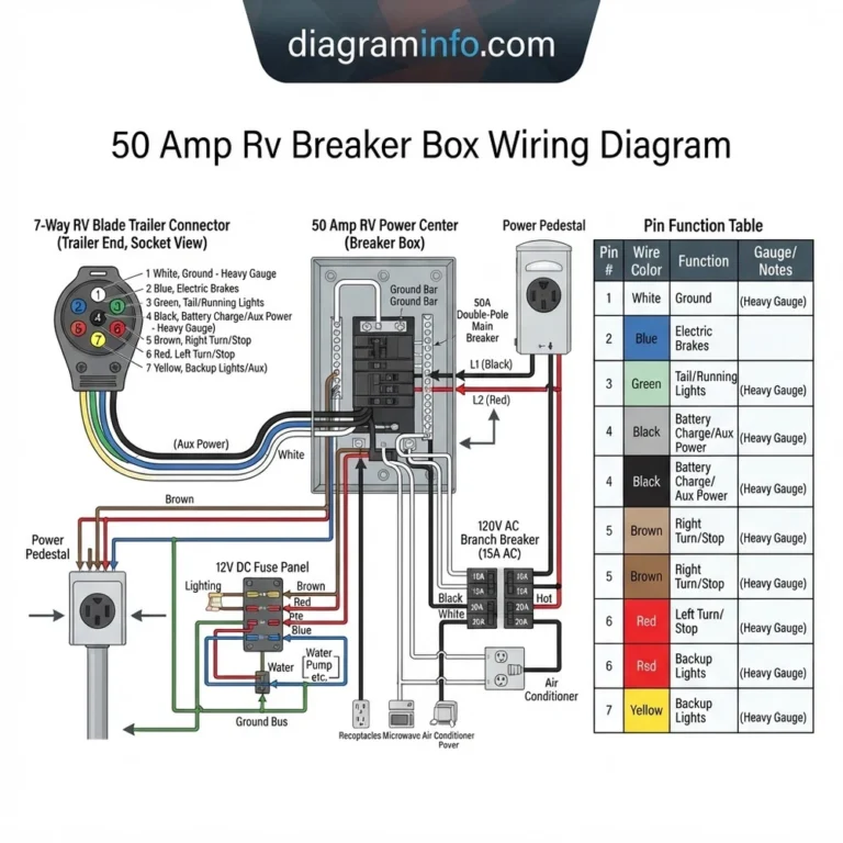 50 amp rv breaker box wiring diagram diagram with labeled components and explanations
