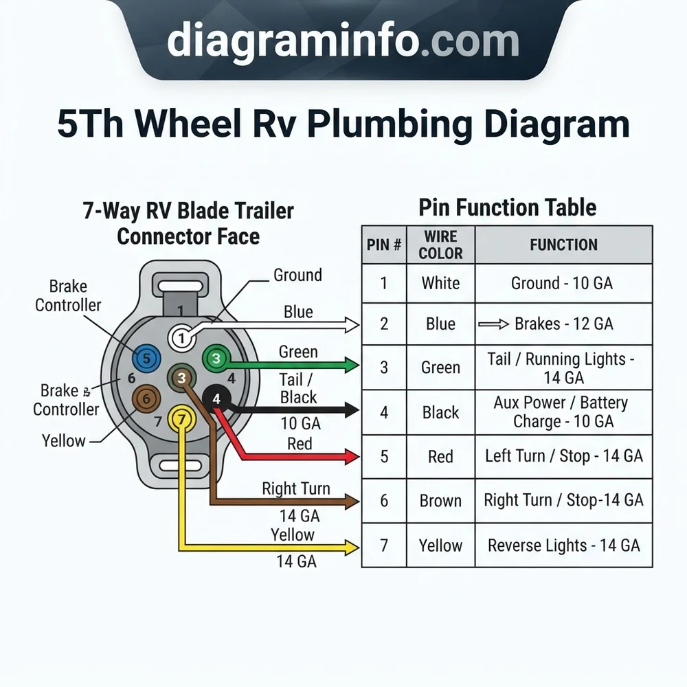5th wheel rv plumbing diagram diagram with labeled components and explanations