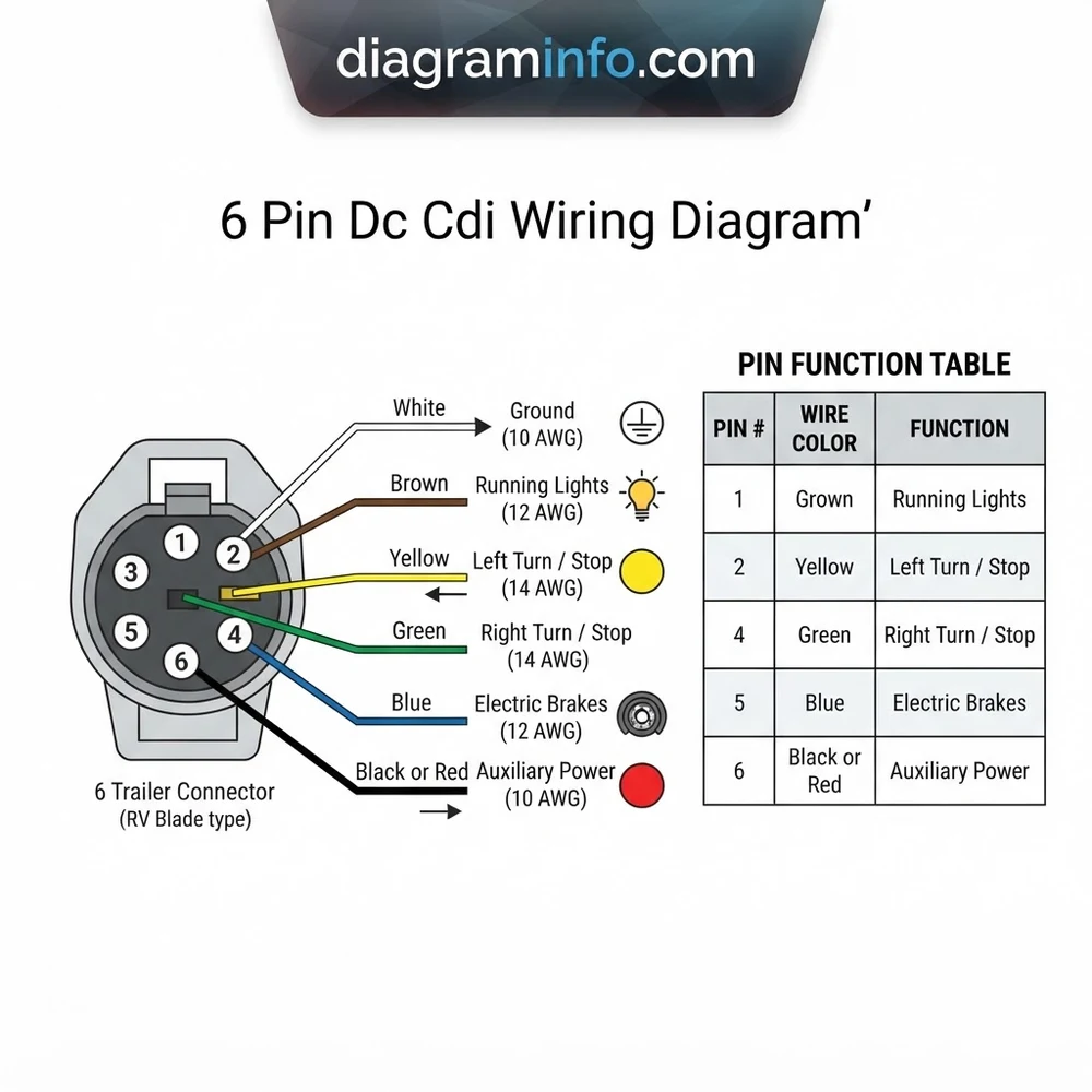 6 pin dc cdi wiring diagram' diagram with labeled components and explanations
