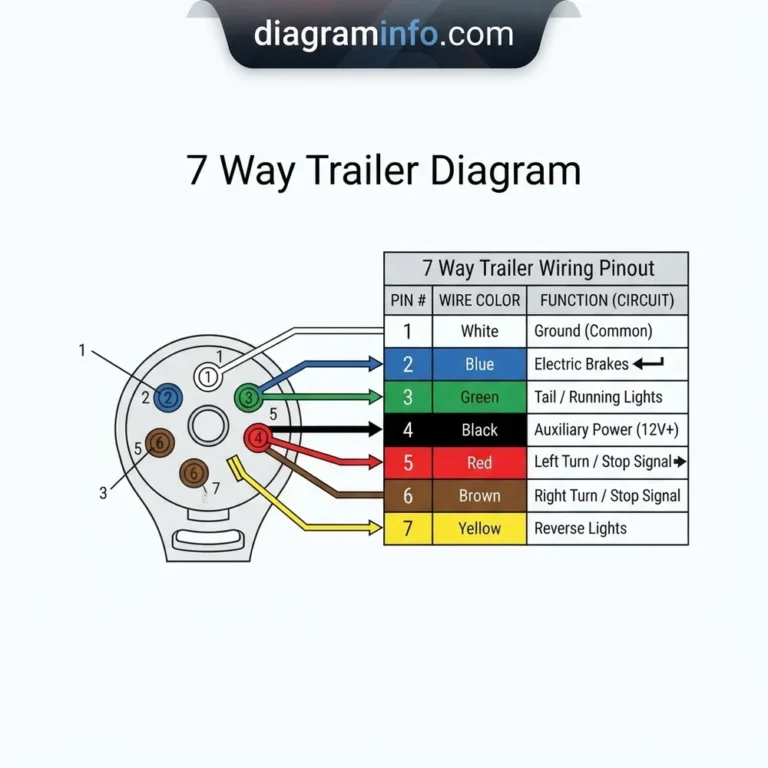 7 way trailer diagram diagram with labeled components and explanations