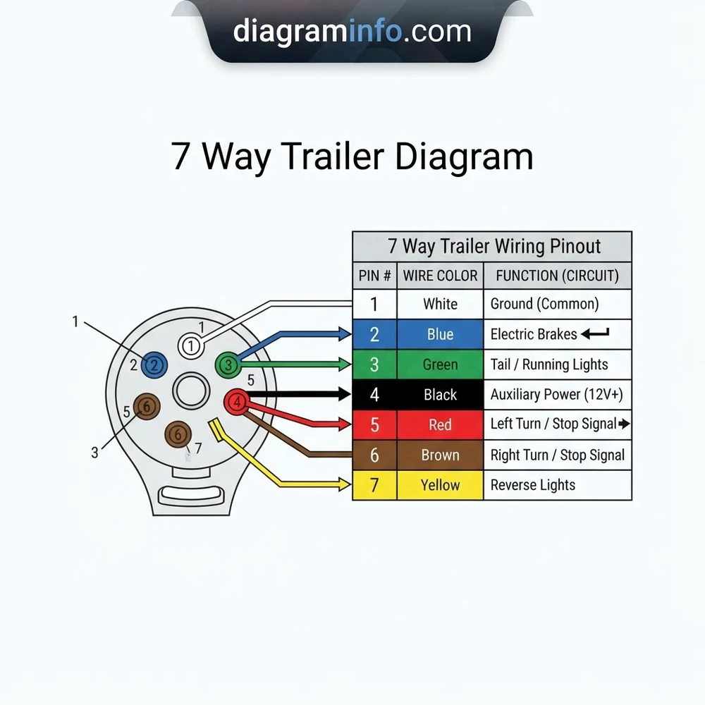 7 way trailer diagram diagram with labeled components and explanations