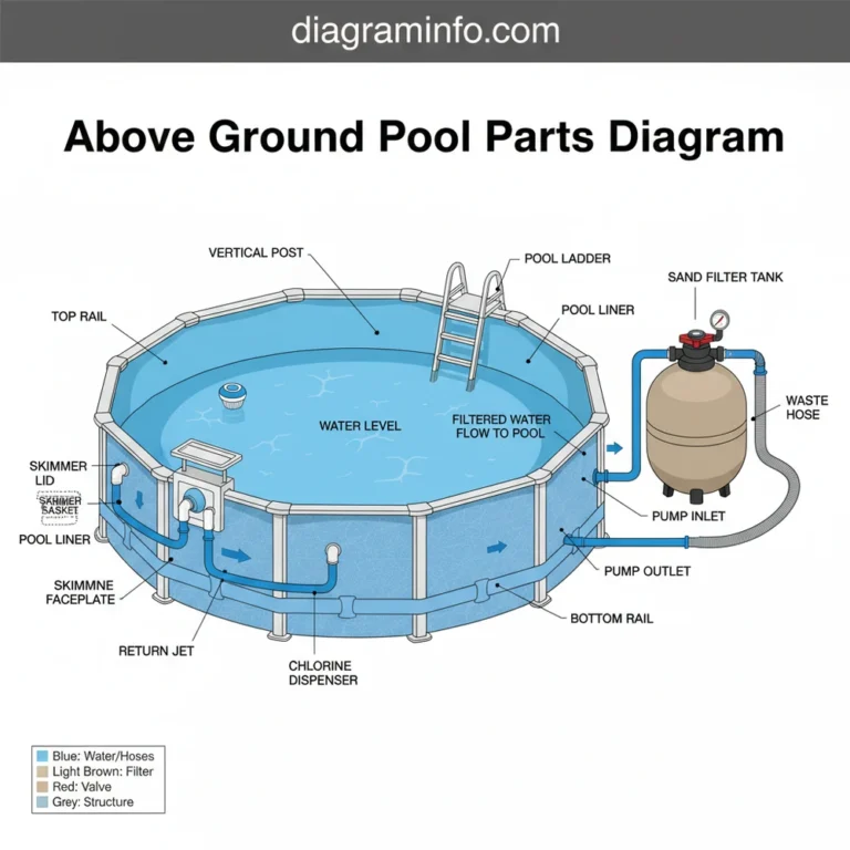 above ground pool parts diagram diagram with labeled components and explanations