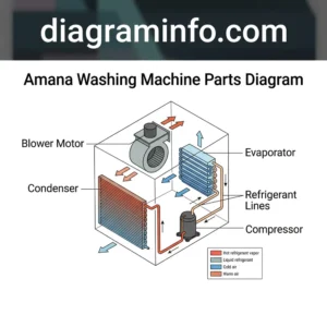 amana washing machine parts diagram diagram with labeled components and explanations