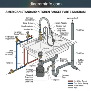 american standard kitchen faucet parts diagram diagram with labeled components and explanations