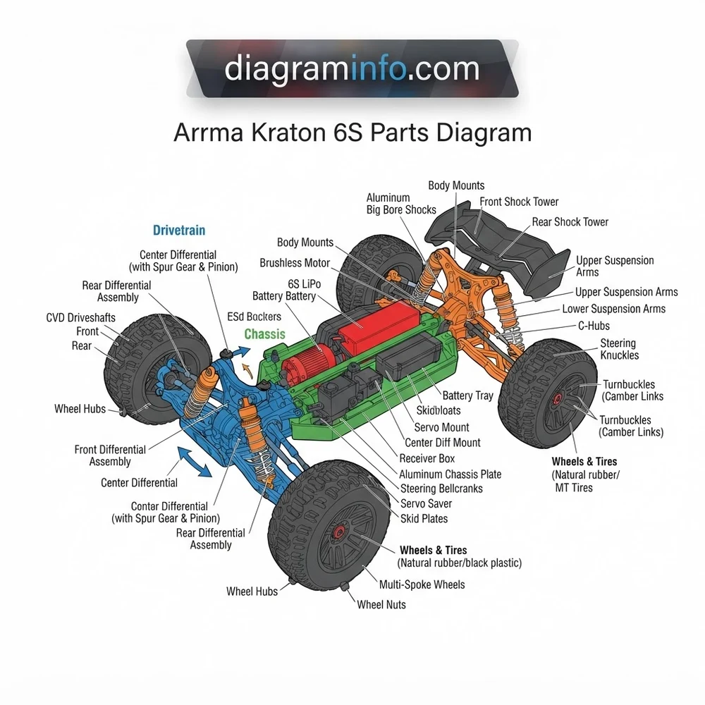 Arrma Kraton 6S Parts Diagram: Component Guide 2026