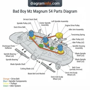 bad boy mz magnum 54 parts diagram diagram with labeled components and explanations