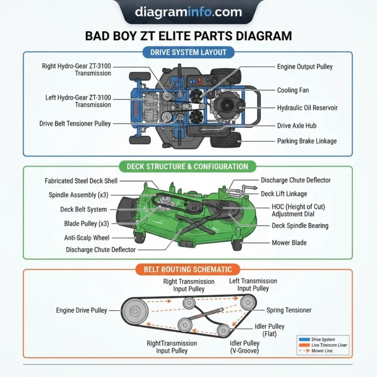 bad boy zt elite parts diagram diagram with labeled components and explanations