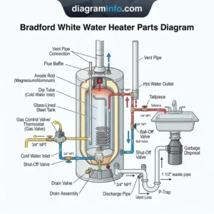 bradford white water heater parts diagram diagram with labeled components and explanations