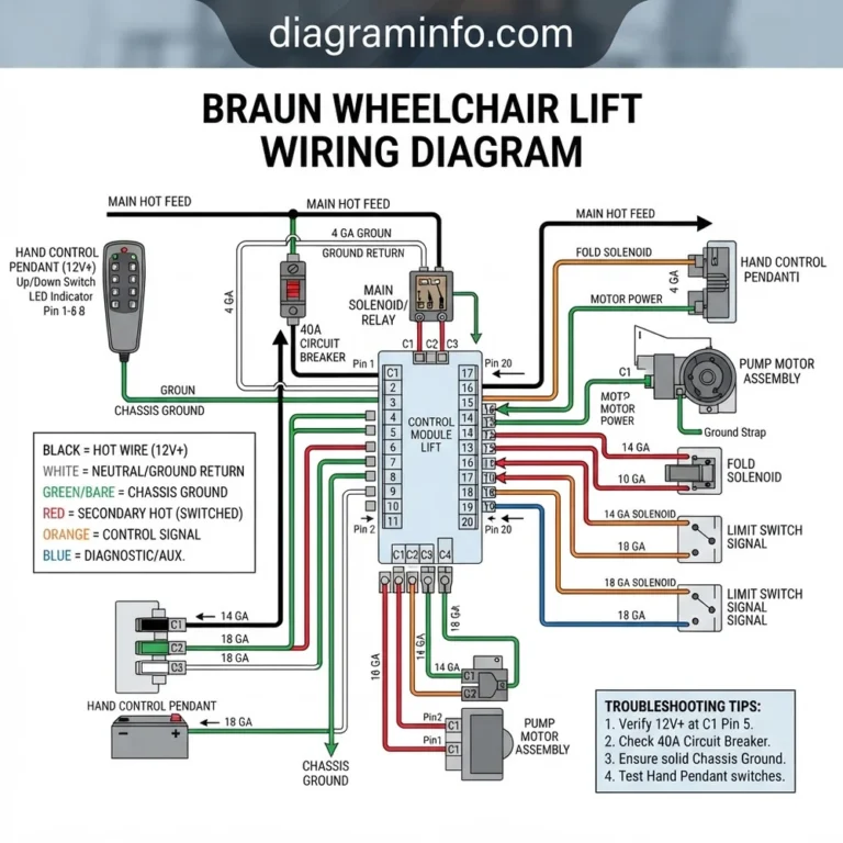 braun wheelchair lift wiring diagram diagram with labeled components and explanations