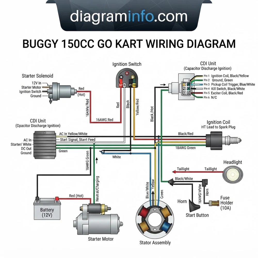 Buggy 150cc Go Kart Wiring Diagram: 2026 Pinout Guide