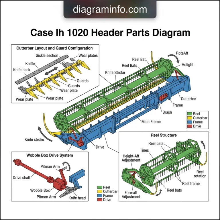 case ih 1020 header parts diagram diagram with labeled components and explanations