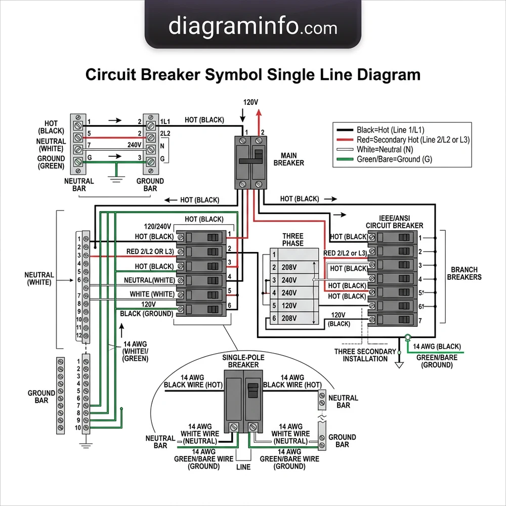1-Phase Circuit Breaker Symbol Single Line Diagram: 2026 Setup