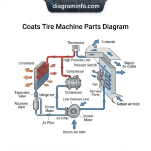 coats tire machine parts diagram diagram with labeled components and explanations