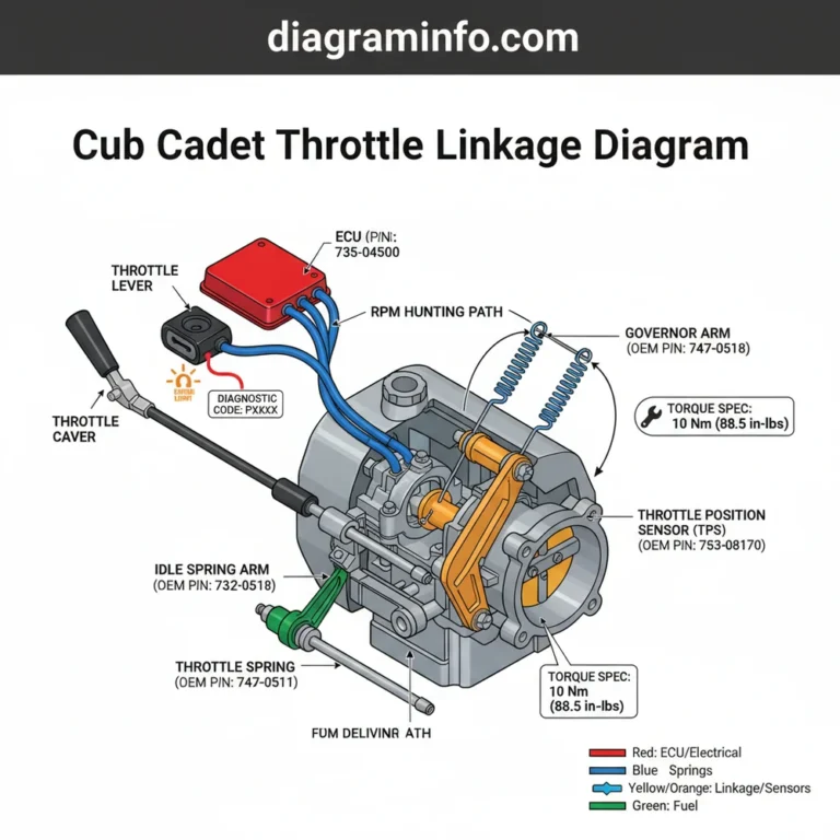 cub cadet throttle linkage diagram diagram with labeled components and explanations