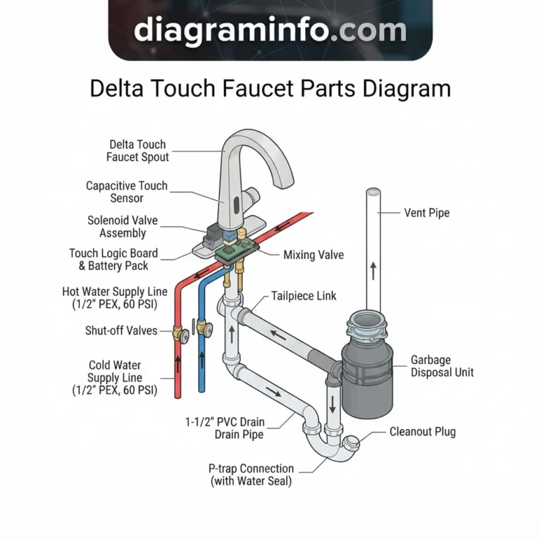delta touch faucet parts diagram diagram with labeled components and explanations