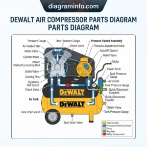 dewalt air compressor parts diagram diagram with labeled components and explanations