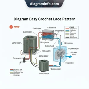 diagram easy crochet lace pattern diagram with labeled components and explanations