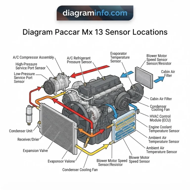 diagram paccar mx 13 sensor locations diagram with labeled components and explanations