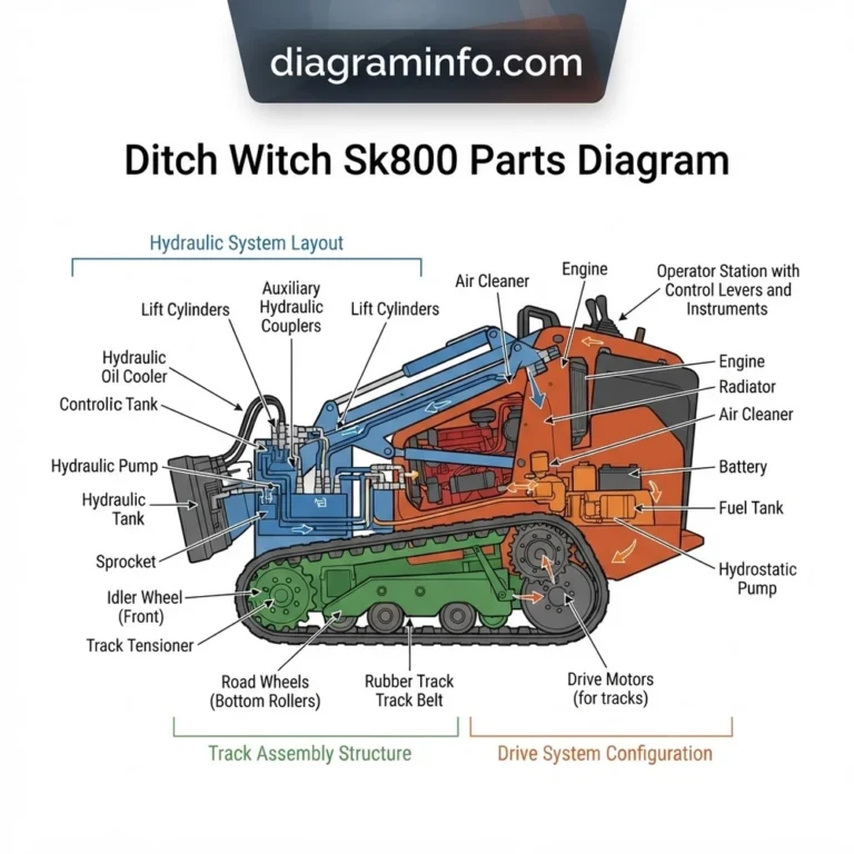 ditch witch sk800 parts diagram diagram with labeled components and explanations