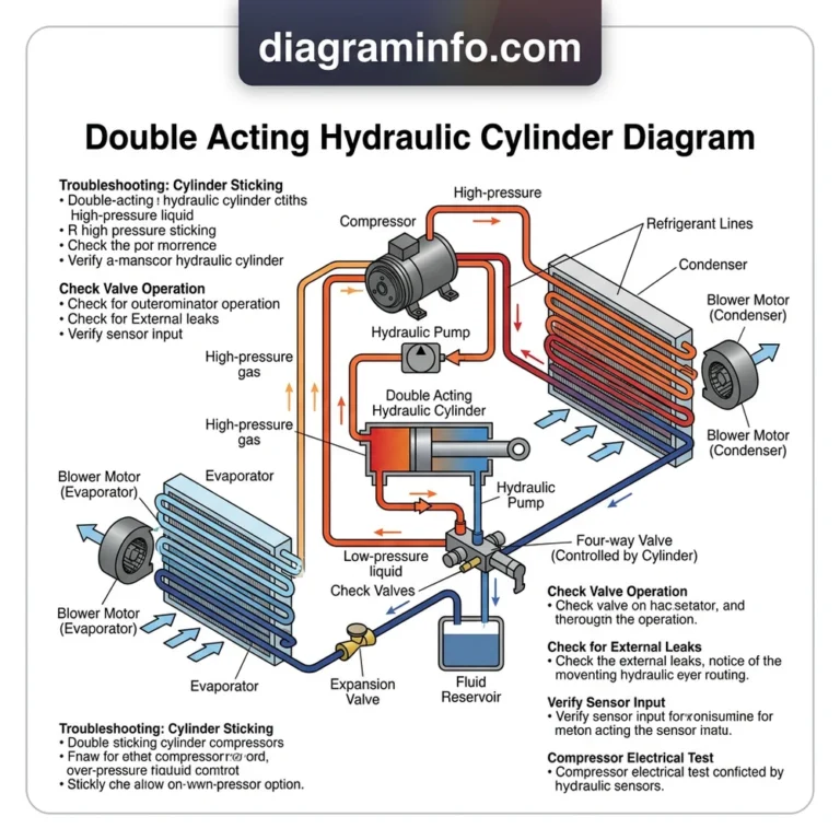 double acting hydraulic cylinder diagram diagram with labeled components and explanations