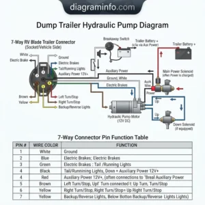 dump trailer hydraulic pump diagram diagram with labeled components and explanations