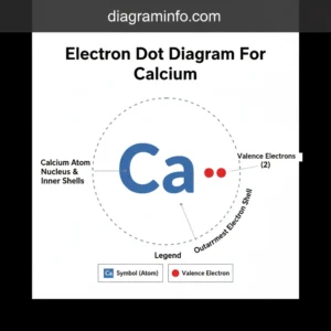 electron dot diagram for calcium diagram with labeled components and explanations
