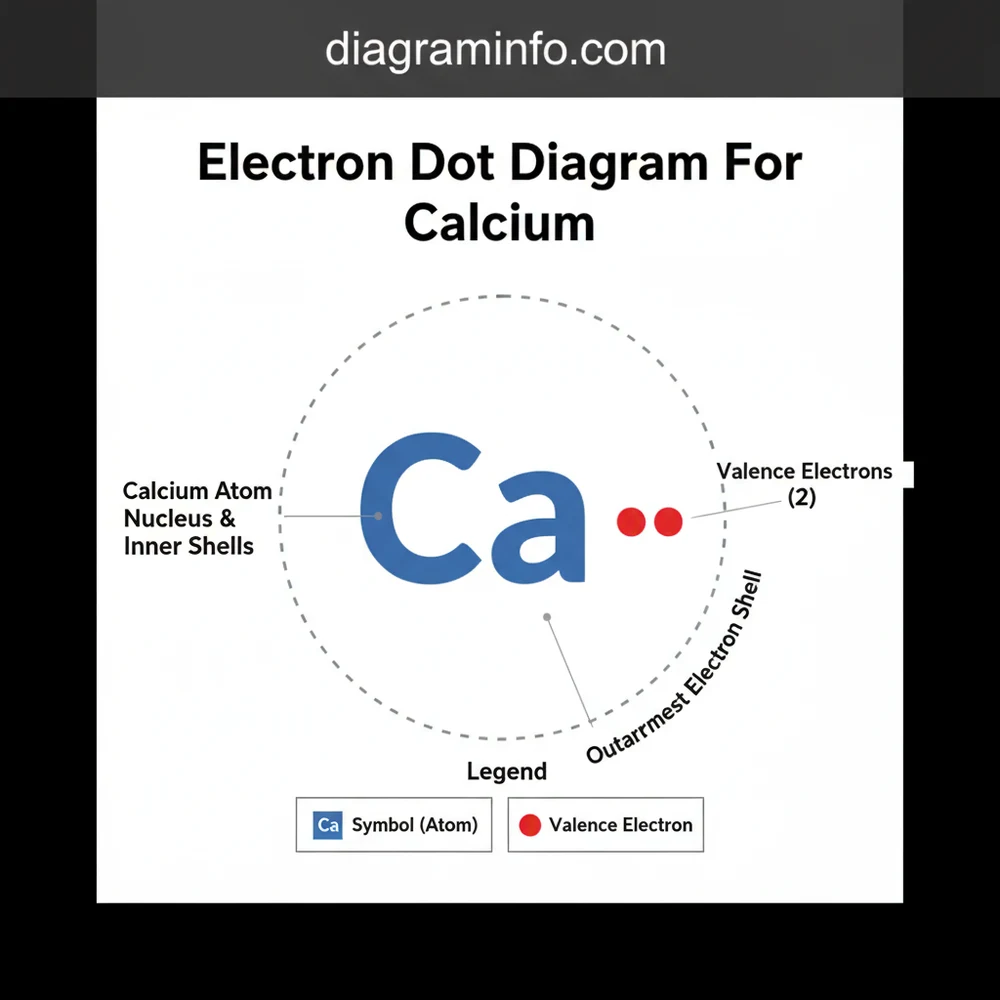 electron dot diagram for calcium diagram with labeled components and explanations