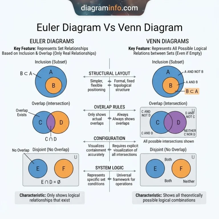 euler diagram vs venn diagram diagram with labeled components and explanations