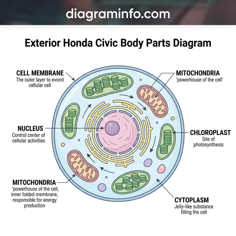 exterior honda civic body parts diagram diagram with labeled components and explanations