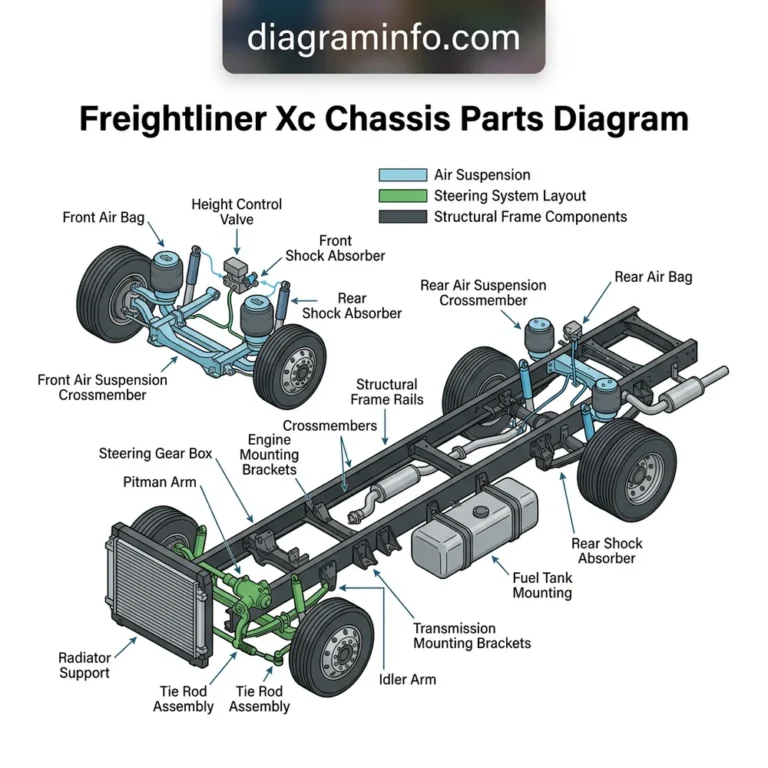 freightliner xc chassis parts diagram diagram with labeled components and explanations
