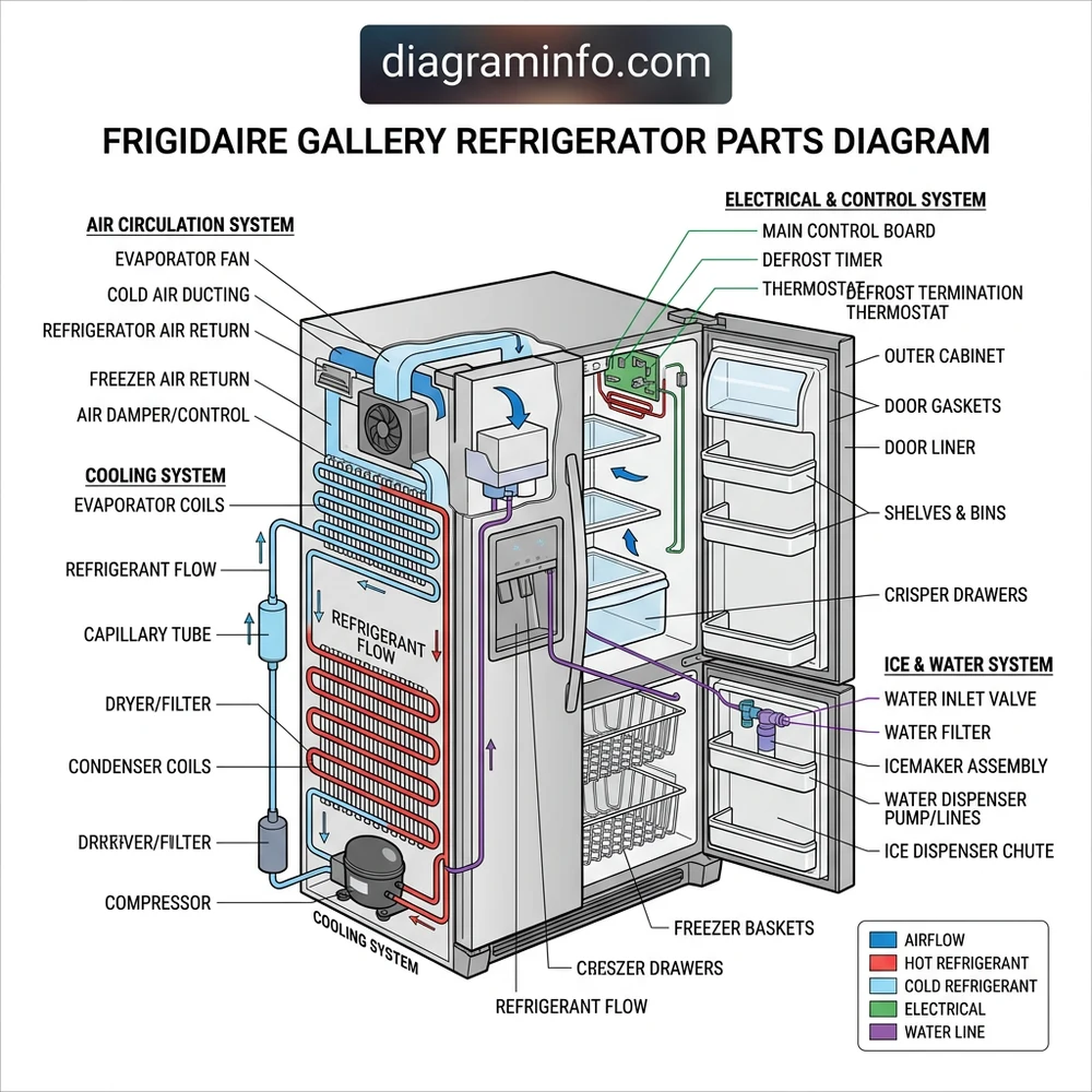 Frigidaire Gallery Refrigerator Parts Diagram: Component Breakdown 2026