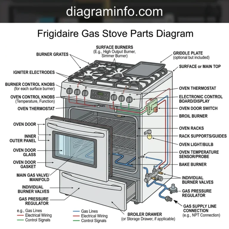frigidaire gas stove parts diagram diagram with labeled components and explanations