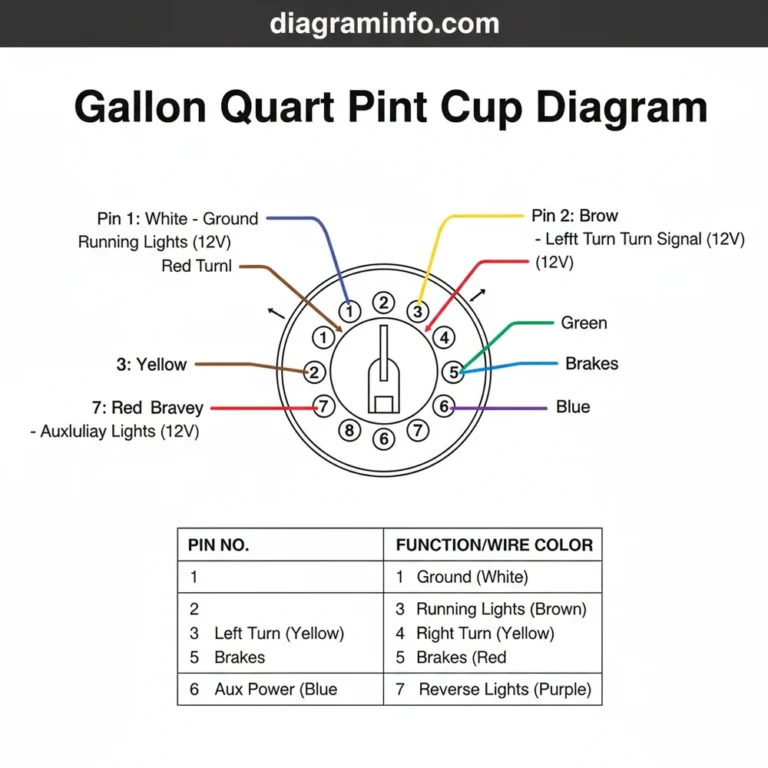 gallon quart pint cup diagram diagram with labeled components and explanations