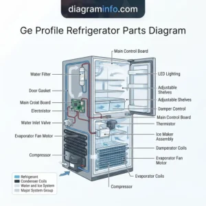 ge profile refrigerator parts diagram diagram with labeled components and explanations