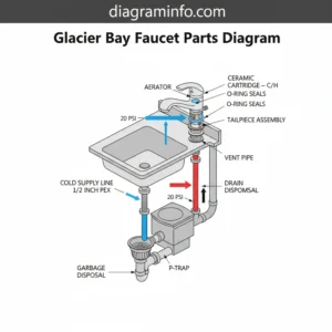 glacier bay faucet parts diagram diagram with labeled components and explanations